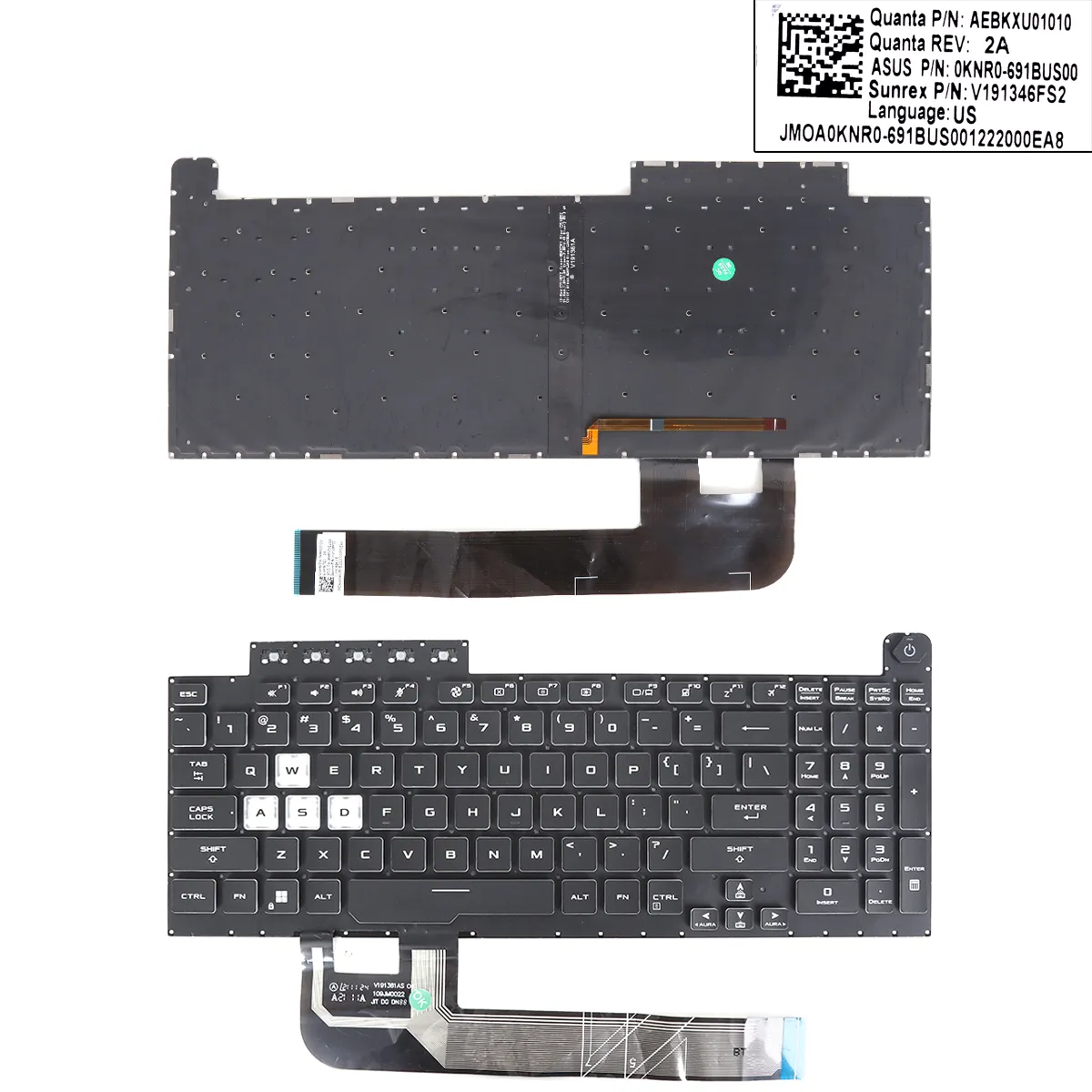 Picture of ASUS TUF Gaming F15 FX506 FA506 FA506Q FX506L FA506U BLACK(Backlit win8) 
